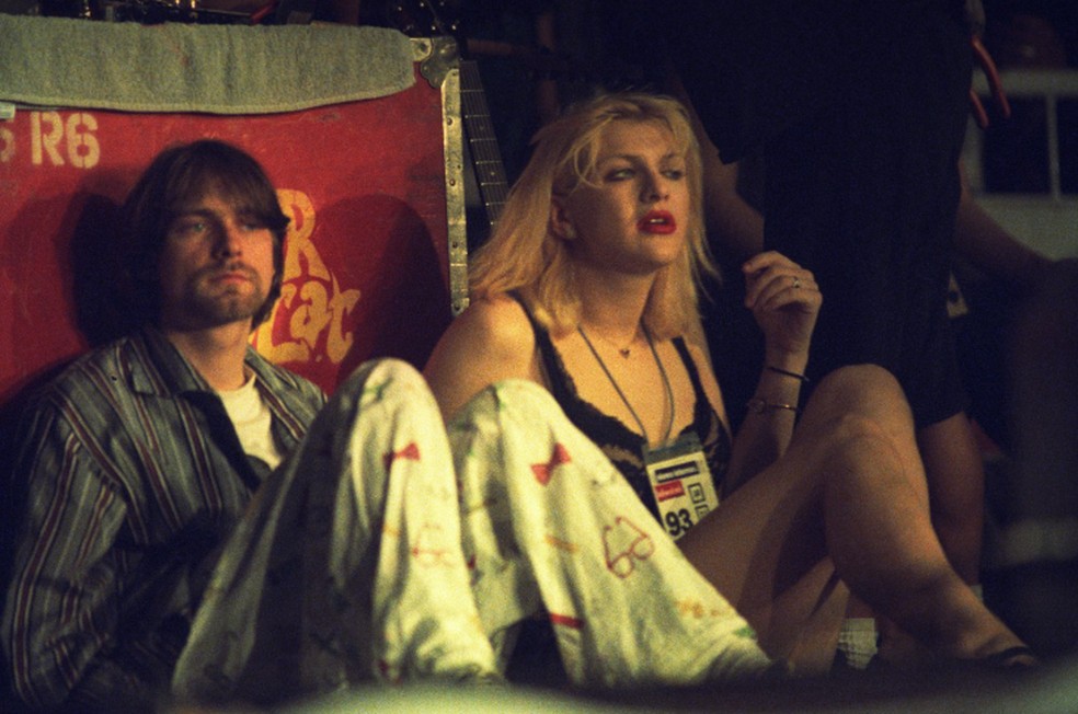 Kurt Cobain e Courtney Love no Rio em 1993 — Foto: Marcia Foletto/Agência O GLOBO