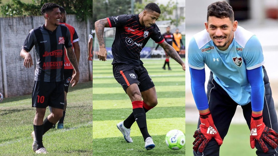 Gabriel Tota (esquerda), Ygor Catatau (centro) dois dos jogadores banidos do futebol por participarem da máfia das apostas, continuaram jogando bola de forma amadora. Mas Matheus Phillipe(direita), sobrinho do goleiro Gomes, abandou de vez o esporte