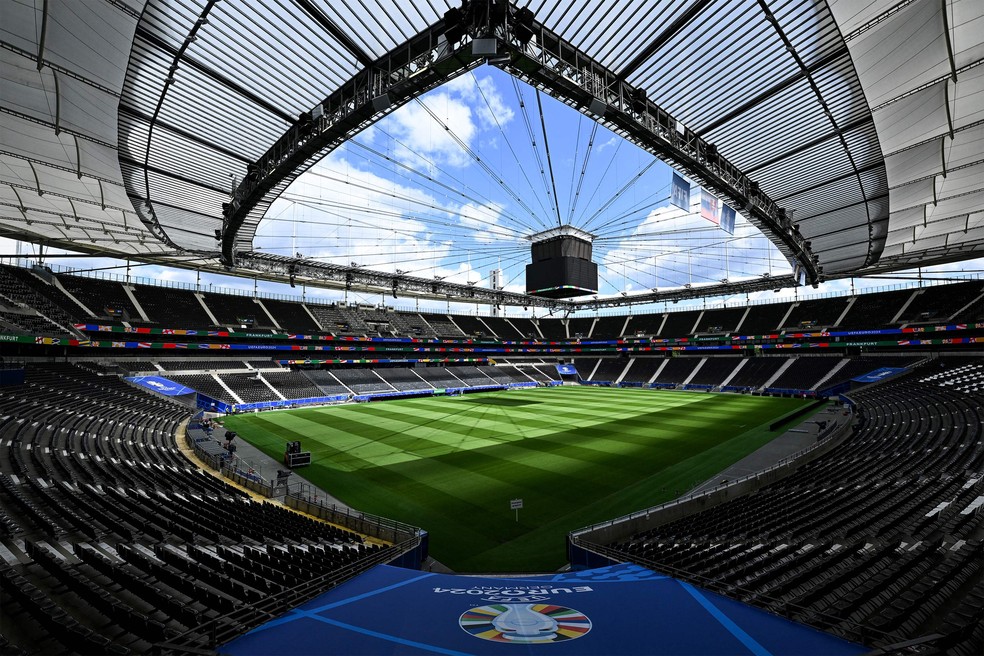 Deutsche Bank Park vai sediar cinco partidas na Eurocopa de 2024 — Foto: Kirill Kudryavtsev/AFP