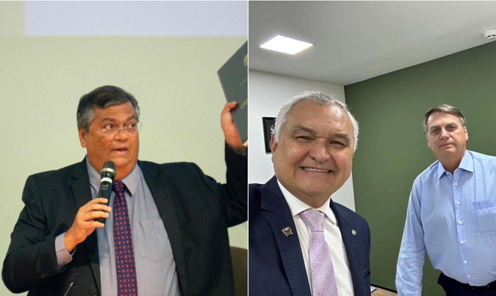 Flavio Dino e General Girão ao lado de Bolsonaro