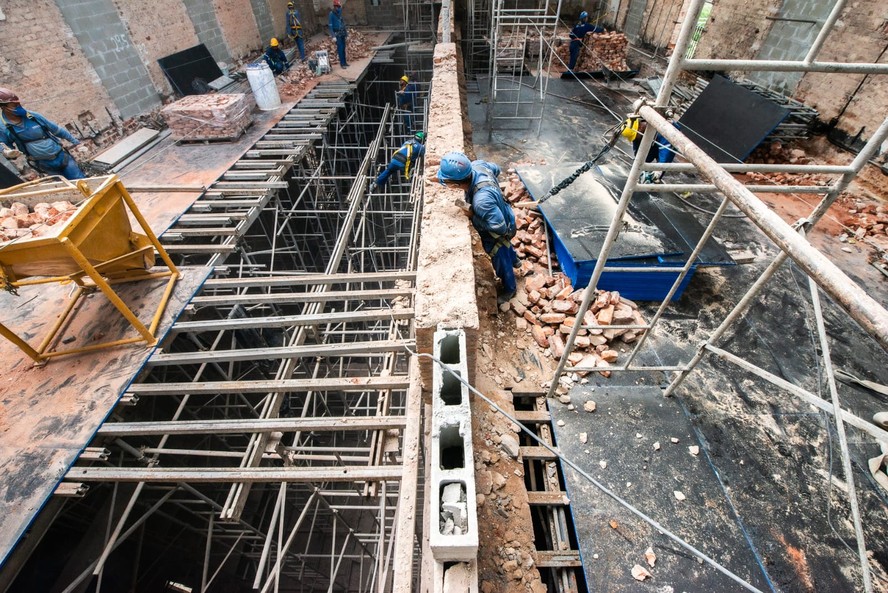 Museu Nacional segue com seu processo de reconstrução após incêndio, em 2018