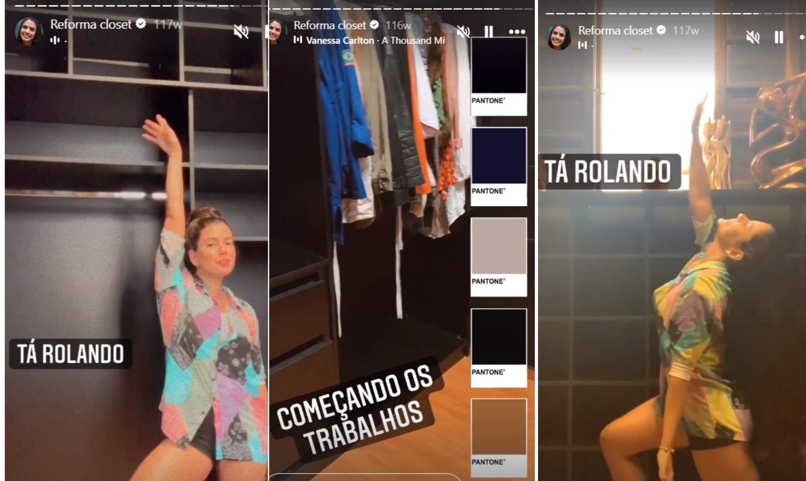 Nas redes sociais, antes de entrar no 'BBB' 24, Fernanda compartilhou fotos da reforma de seu closet. Ela mora com a família em Niterói, na região metropolitana do Rio