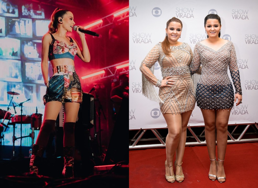 Antes e depois da cantora Maiara — Foto: @gabiidemorais /TV Globo