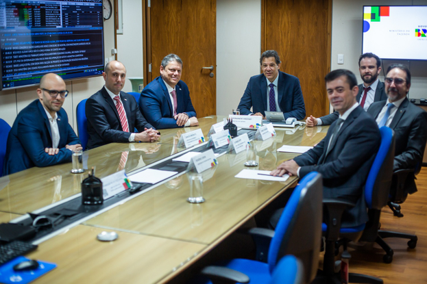 Reunião entre o governador de SP, Tarcísio de Freitas, e o ministro Fernando Haddad para tratar de Reforma Tributária.