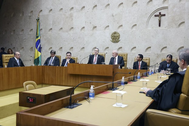 O plenário do Supremo Tribunal Federal na reabertura do ano do Judiciário