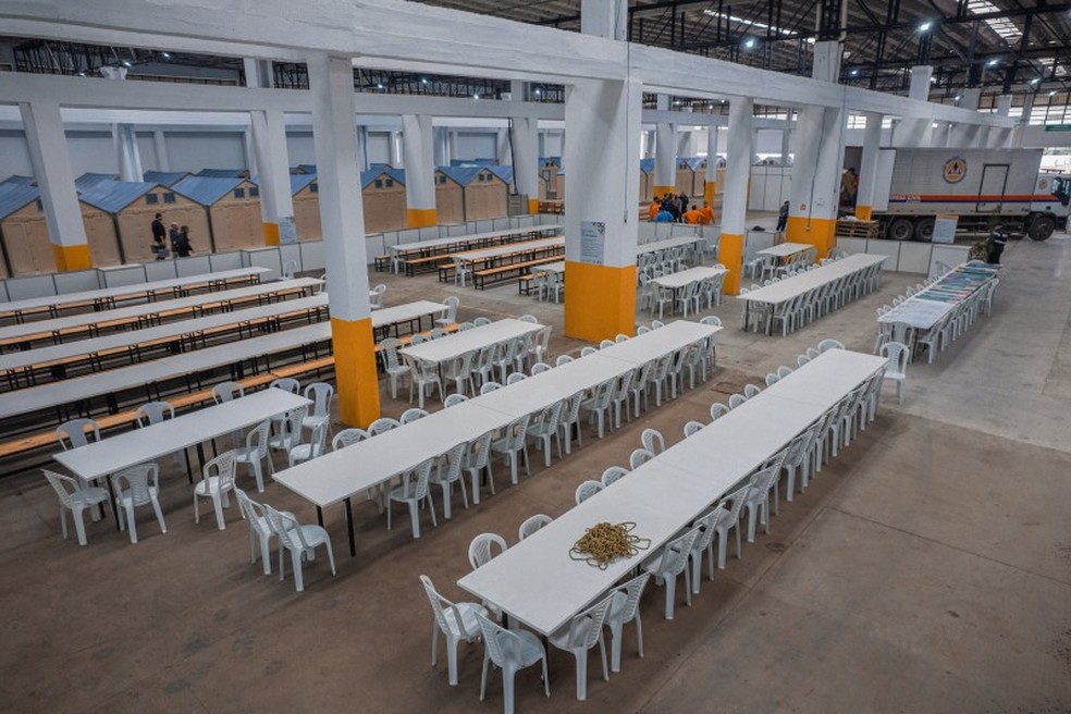 Refeitório tem capacidade para 450 pessoas — Foto: Divulgação