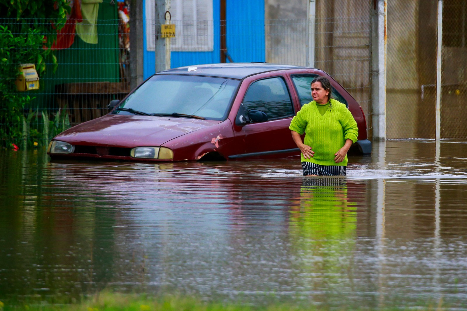 Inundações em Porto Alegre. Um novo ciclone extratropical atinge o Estado do Rio Grande do Sul. — Foto: SILVIO AVILA / AFP