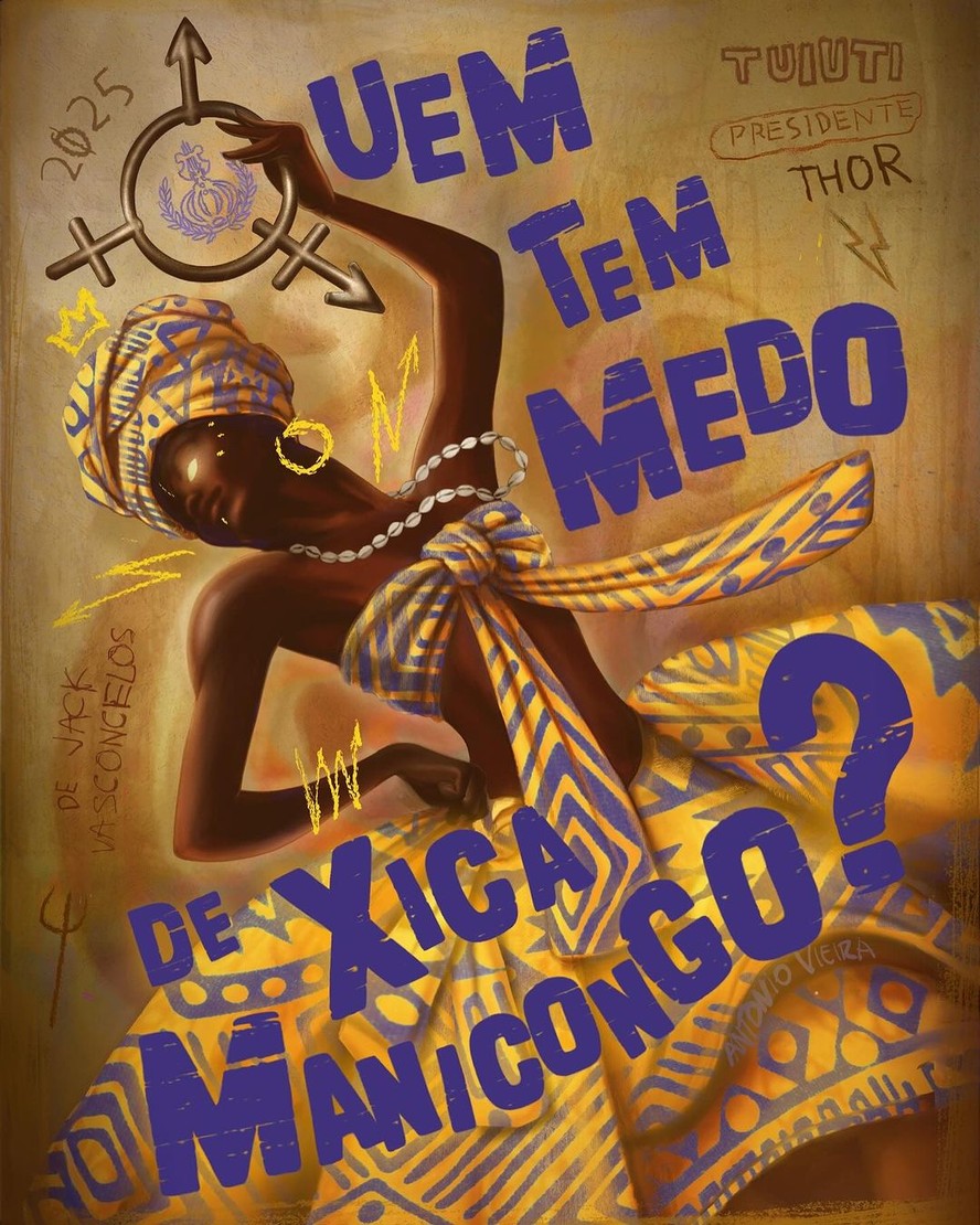 'Quem tem medo de Xica Manicongo?', sobre a primeira travesti do Brasil, é enredo da Paraíso do Tuiuti para 2025