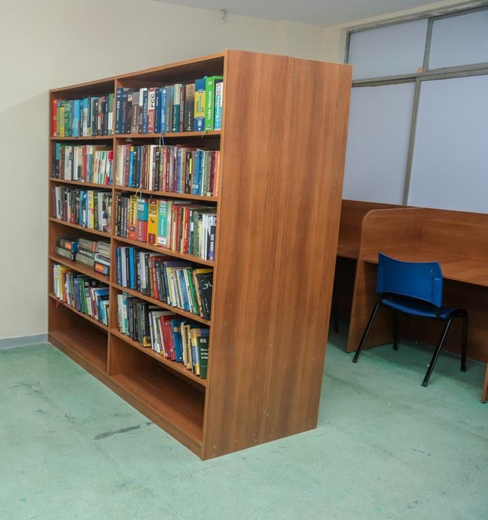 Biblioteca da nova sede da OAB, no Méier — Foto: Divulgação