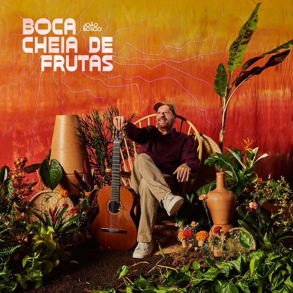 Capa do álbum "Boca cheia de frutas", de João Bosco — Foto: Reprodução