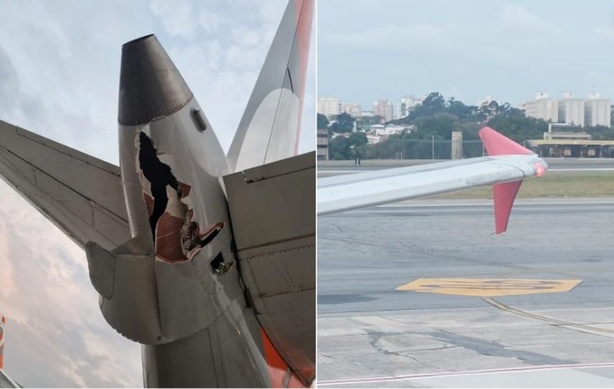 Aviões danificados em Congonhas