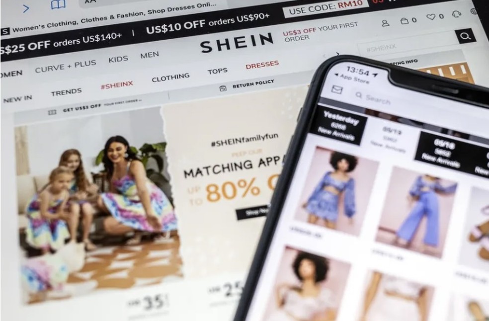Com dez anos de criação, a Shein domina o mercado de moda rápida dos EUA, superando em muito as rivais Zara e H&M — Foto: Bloomberg