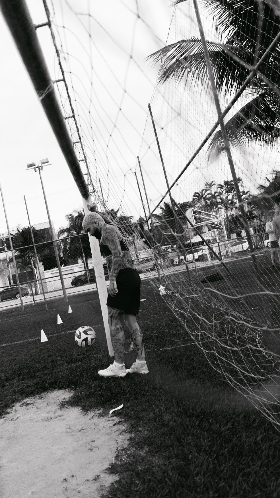 Gabigol treinando durante efeito suspensivo — Foto: Reprodução