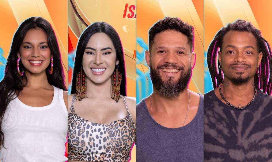 Alane, Isabelle, Juninho e Luigi estão no sexto paredão do BBB 24