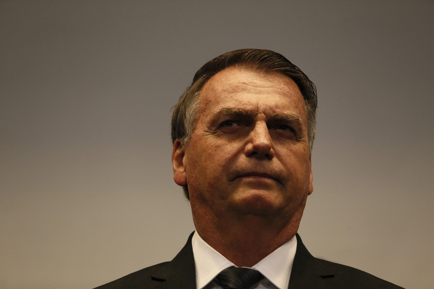O ex-presidente Jair Bolsonaro, na Câmara dos Deputados
