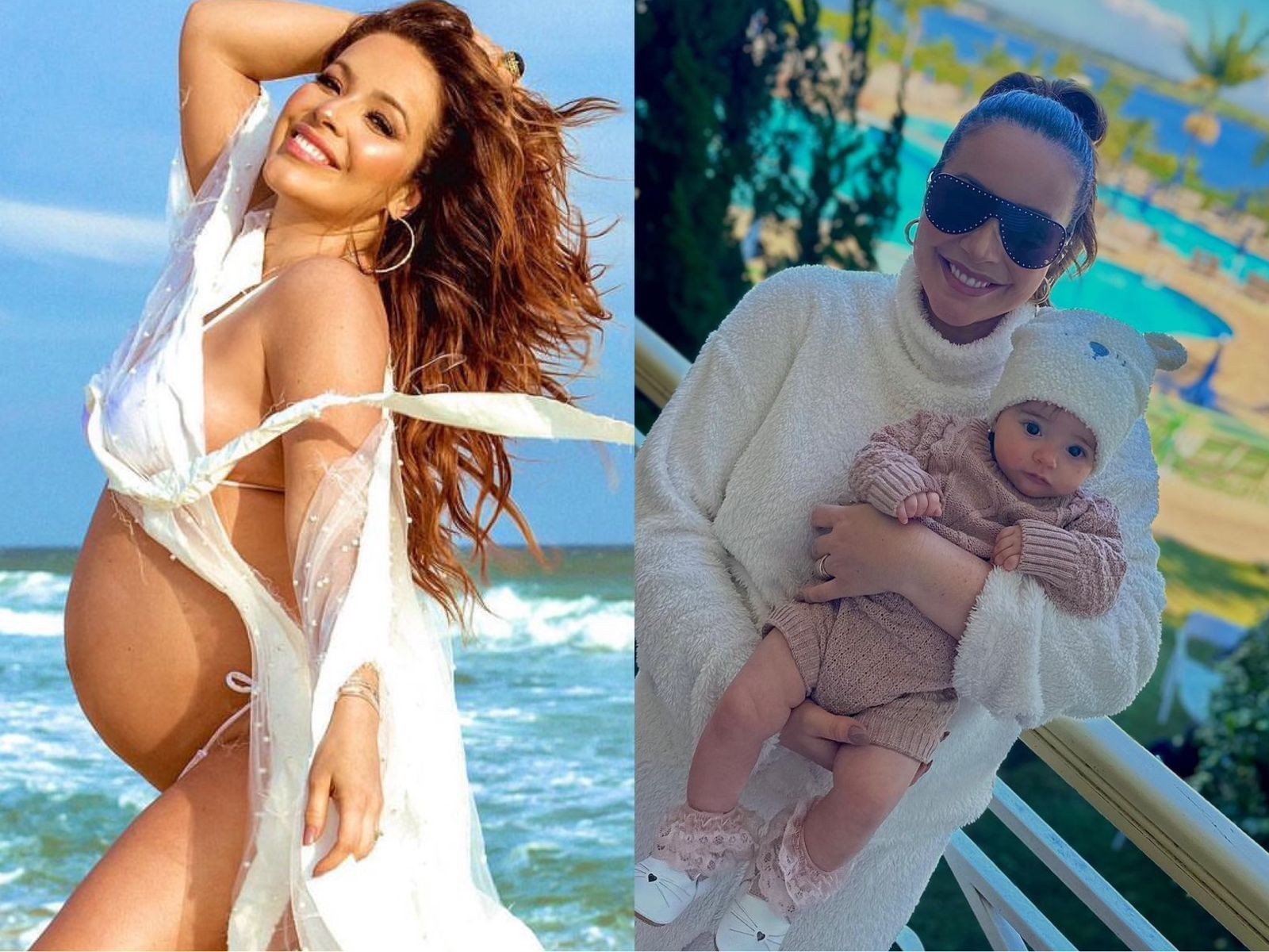 A atriz Renata Dominguez foi mãe pela primeira vez aos 42. Hoje, sua filha, Giulia, tem 5 meses de vida — Foto: Reprodução/Instagram