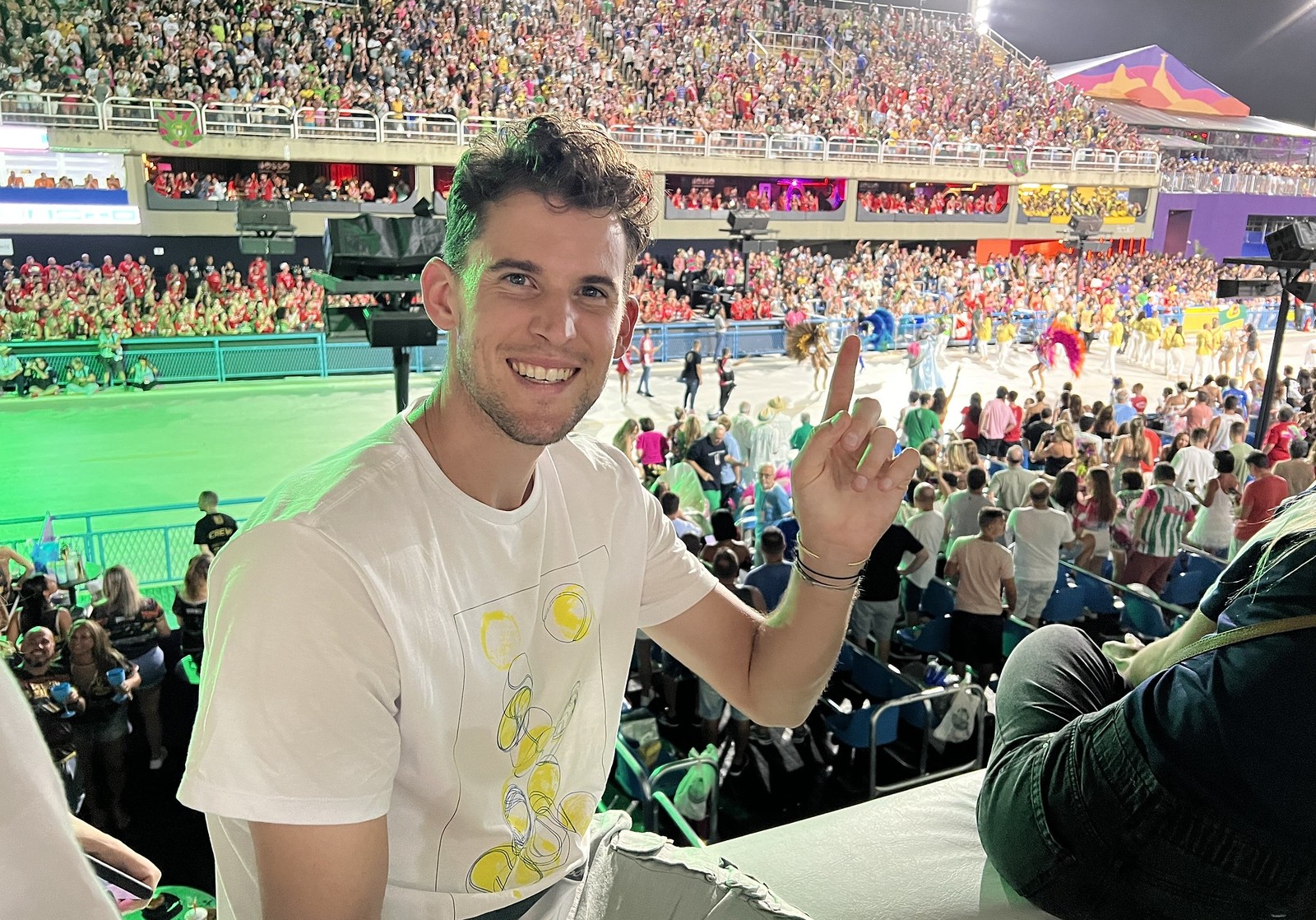 Thiem na Sapucaí — Foto: Fotojump/Rio Open