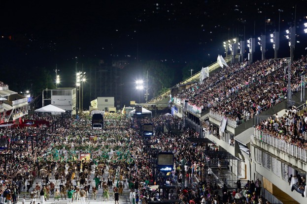 Mocidade Independente de Padre Miguel ensaia na Sapucaí para o carnaval 2023