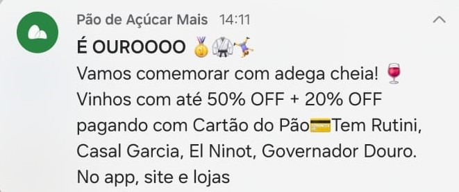 Pão de Açúcar aposta em promoção com o ouro no judô — Foto: Reprodução