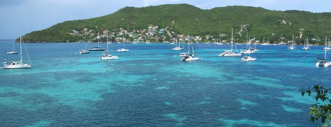 Baía do Almirantado, em Bequia, no Caribe — Foto: David Stanley/Wiki Commons