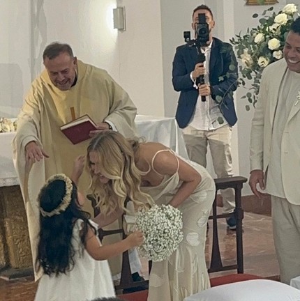 Foto mostra casamento entre Ronaldo e Celina Locks — Foto: Reprodução