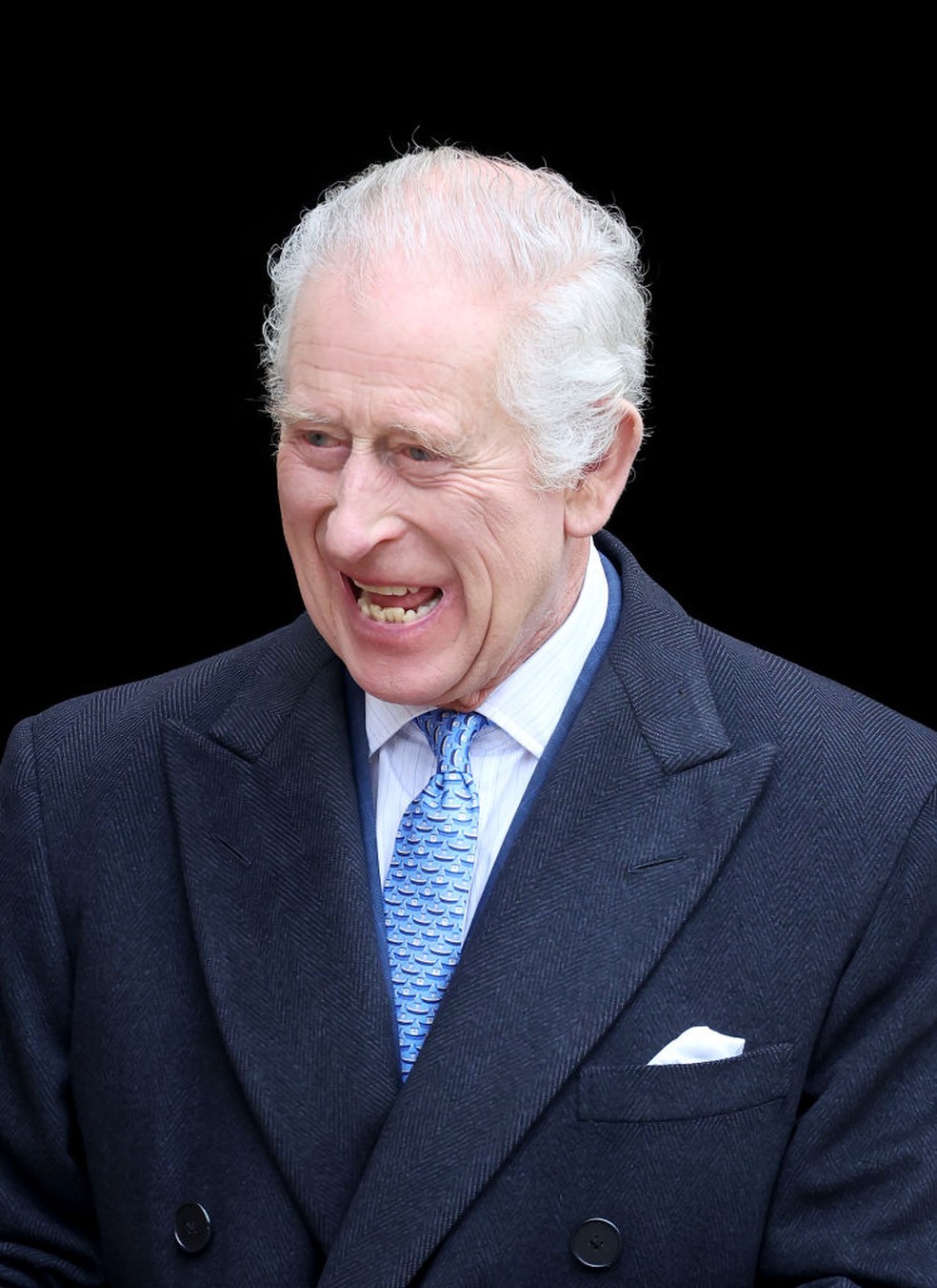 Dentes do Rei Charles foram alvo de comentários nas redes — Foto: Getty Images