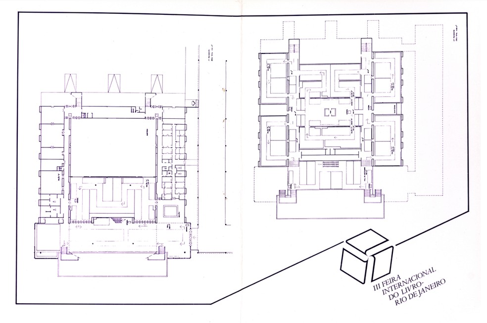 Planta baixa da Bienal do Livro de 1987 — Foto: Divulgação