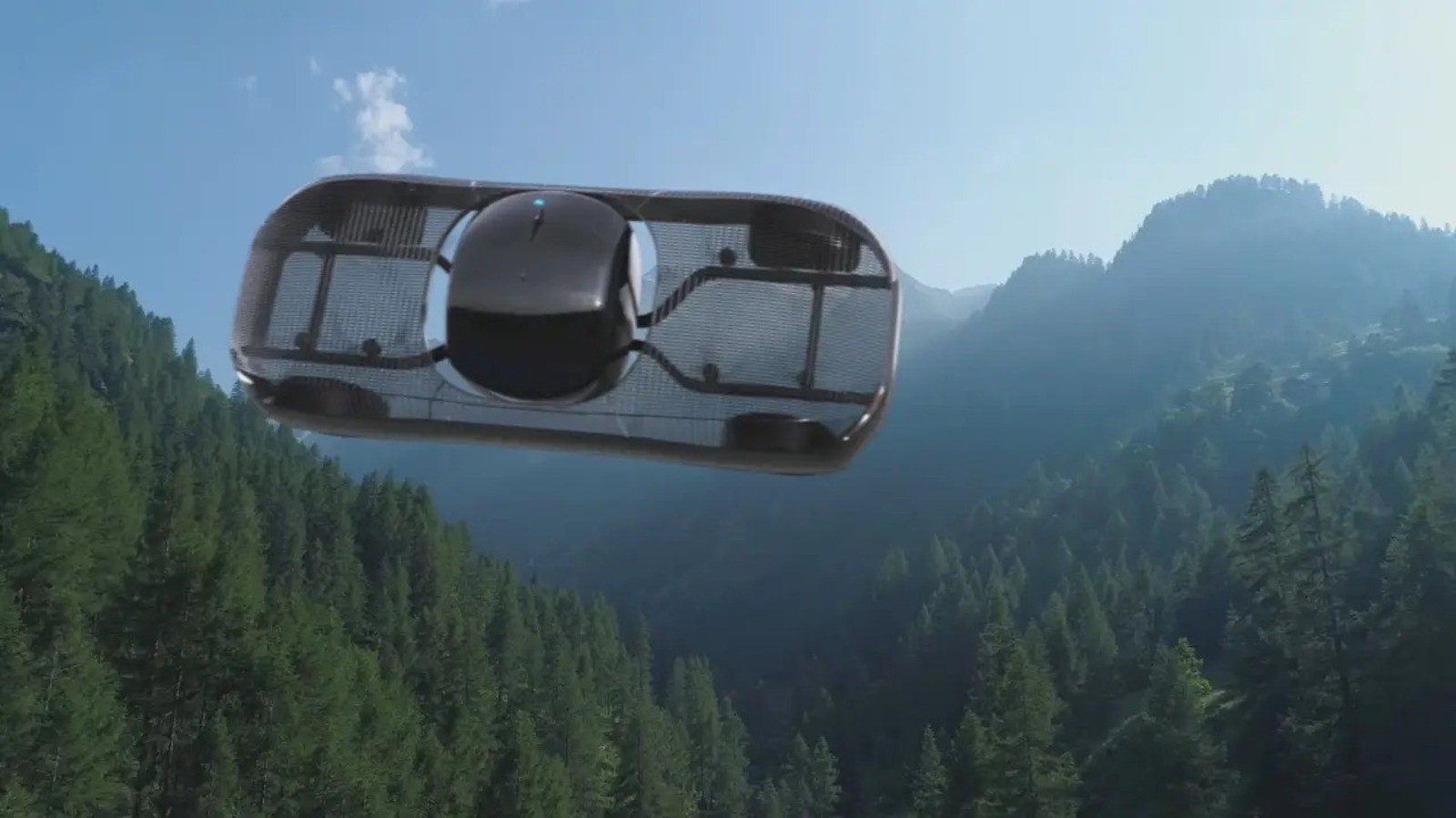 Carro elétrico criado pela startup Alef Aeronautics é projetado para os céus e o asfalto — Foto: Divulgação