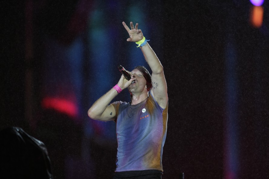 O vocalista Chris Martin, da banda banda britânica Coldplay