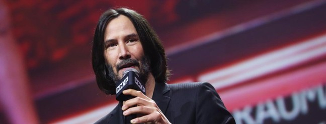 Keanu Reeves no palco da CCXP 22 — Foto: Maria Isabel Oliveira/Agência O Globo