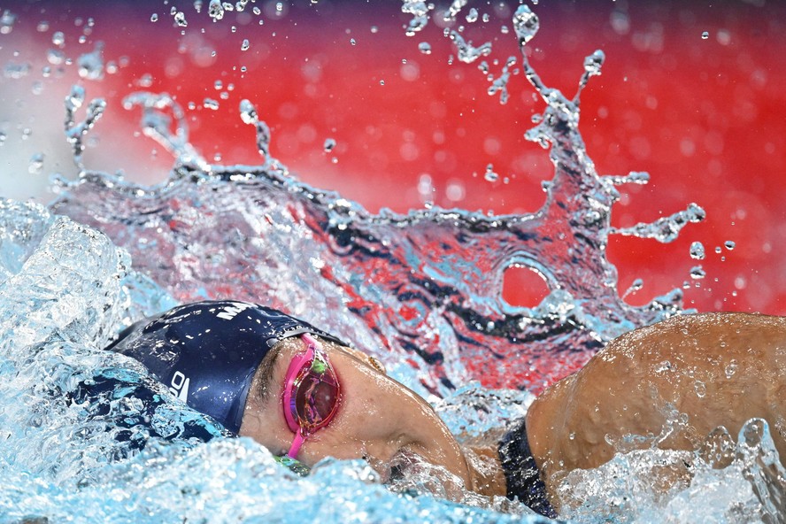 A brasileira Maria Fernanda Costa durante prova em Paris