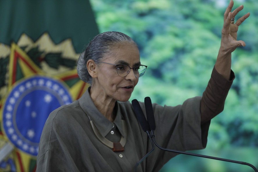 Ministra Marina Silva, durante apresentação por ocasião do Dia Mundial do Meio Ambiente