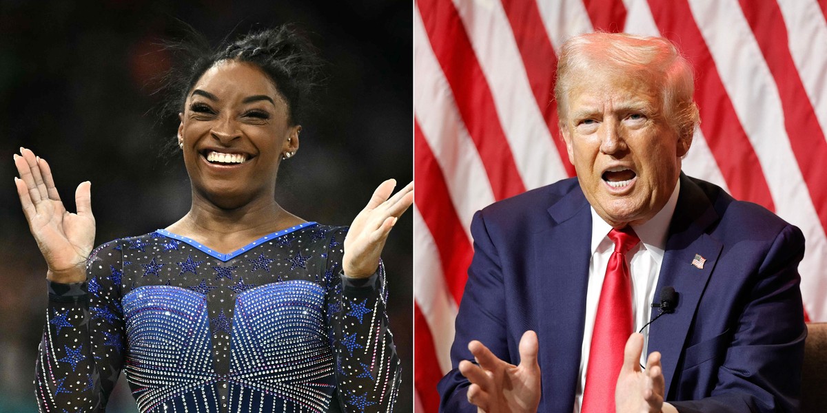 Simone Biles posta indireta a Trump: ‘Amo meu trabalho de negra’