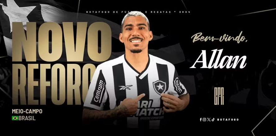 Allan é o novo reforço do Botafogo