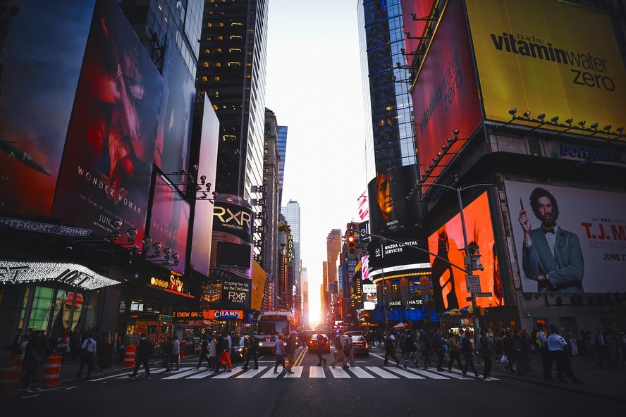 Times Square, em Nova York.