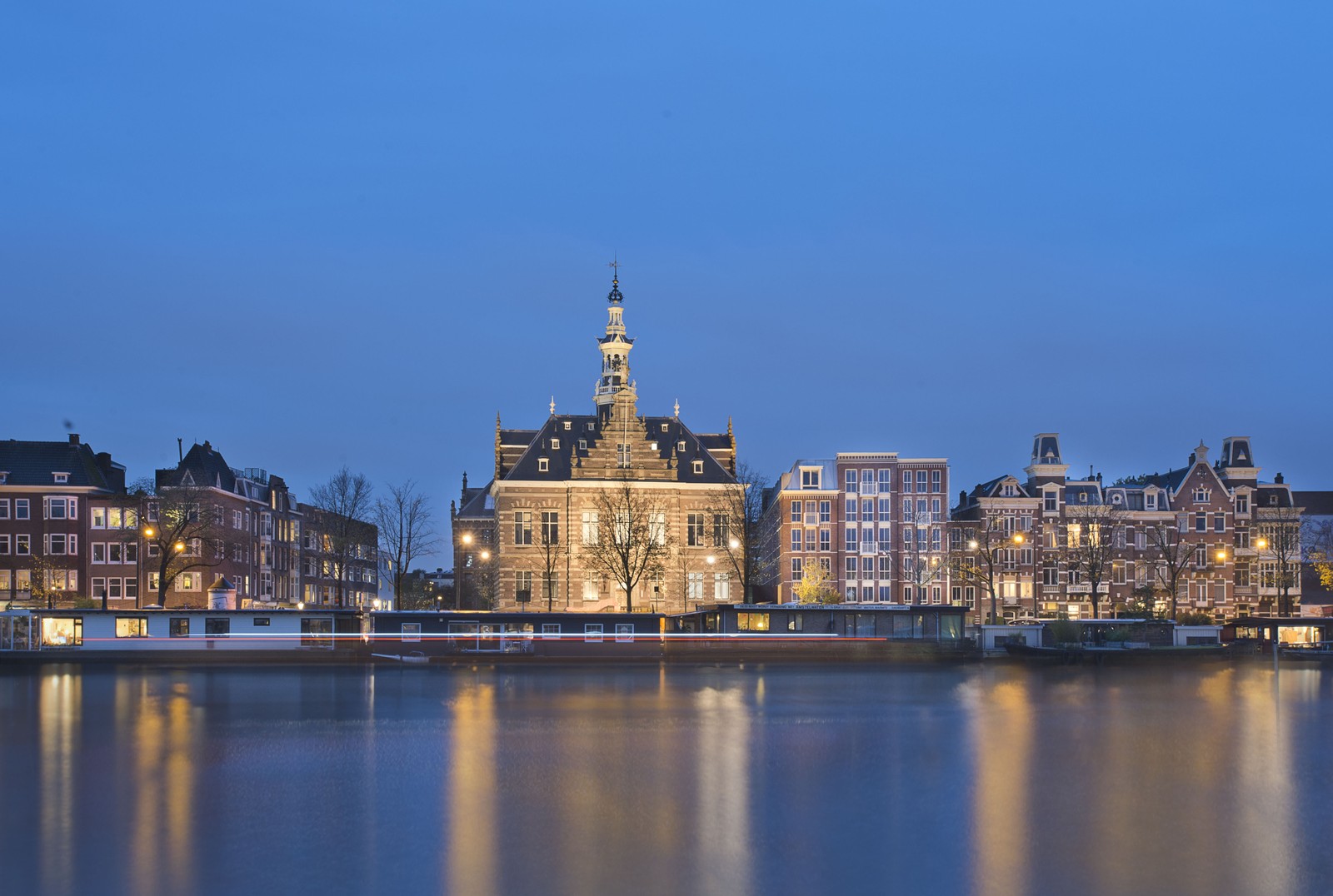 Paisagem de Amsterdã, na Holanda  