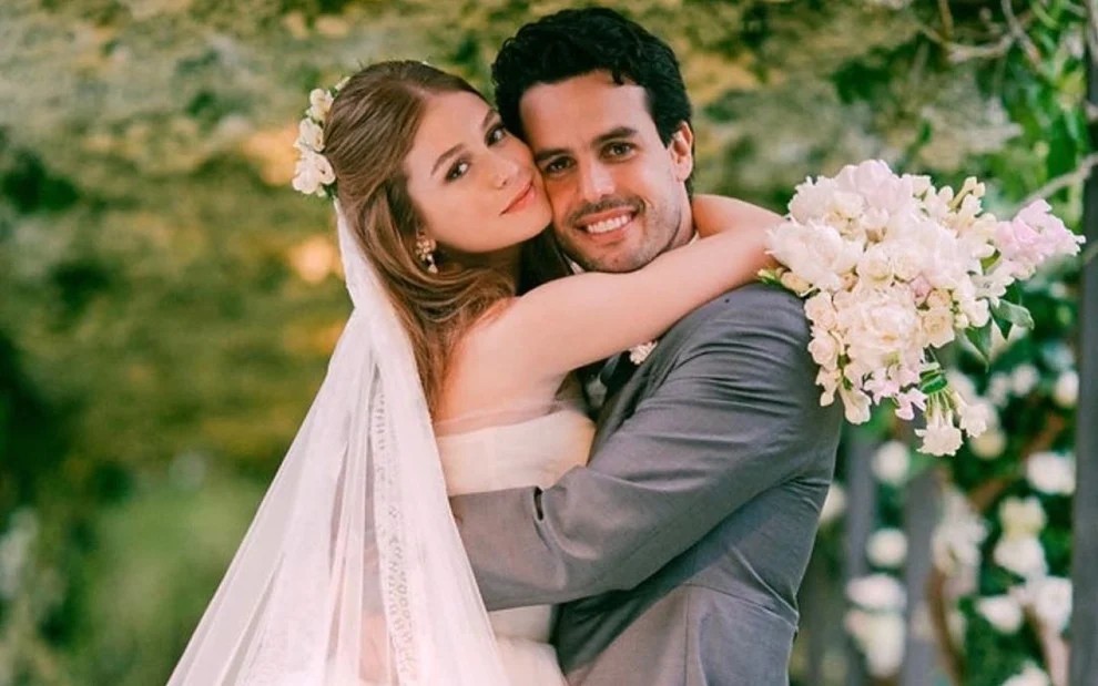 Marina Ruy Barbosa e Alexandre Negrão em seu casamento — Foto: Reprodução: Instagram
