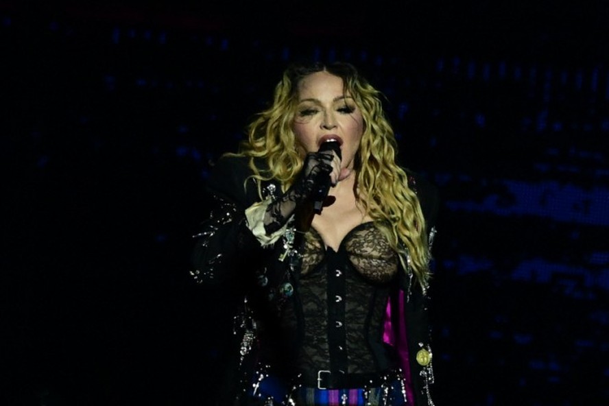 Madonna em show da Celebrationn Tour em Copacabana