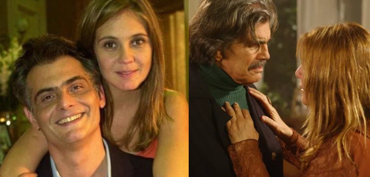 Tarcísio Filho e Tarcísio Meira dividiram o papel de José Carlos Tedesco em "Senhora do destino" e contracenaram, respectivamente, com Adriana Esteves e Renata Sorrah — Foto: TV Globo