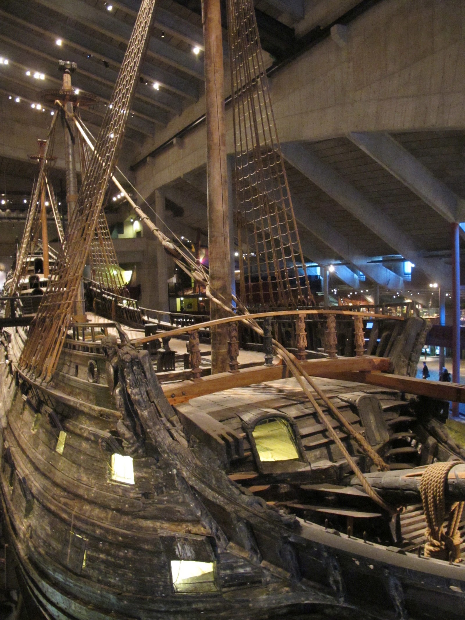 Desde 1961, o navio está exposto em um dos museus mais importantes de Estocolmo — Foto: Fernanda Dutra