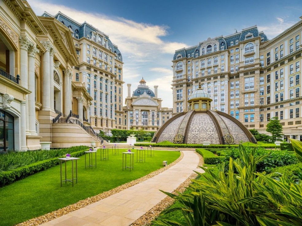 O Grand Lisboa Palace Resort, em Macau — Foto: Reprodução/Site do Hotel