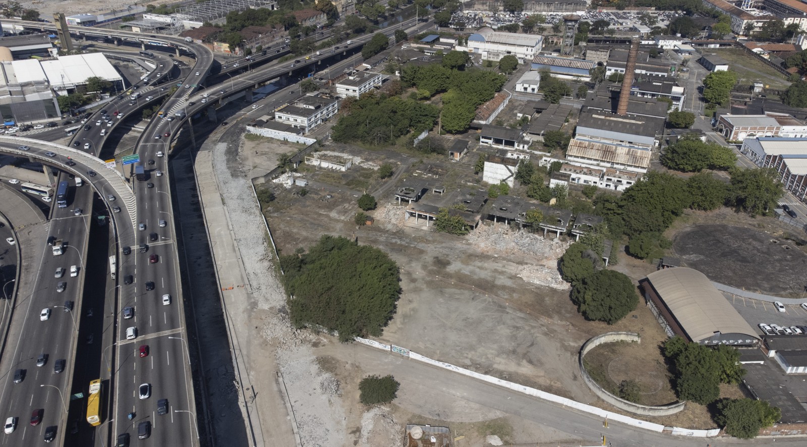 Região do antigo Gasômetro, onde o Flamengo sonha em construir estádio, no Rio — Foto: Márcia Foletto