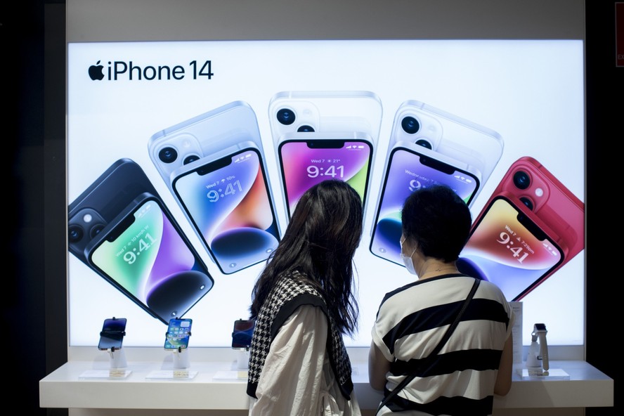 Loja da Apple em Sydney: demanda global fraca reduziu vendas da empresa