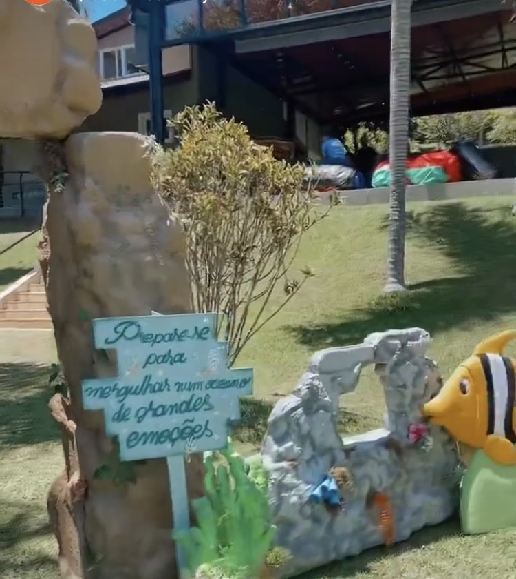 Decoração da festa da filha de Arthur Aguiar e Maíra Cardi — Foto: Reprodução/Instagram