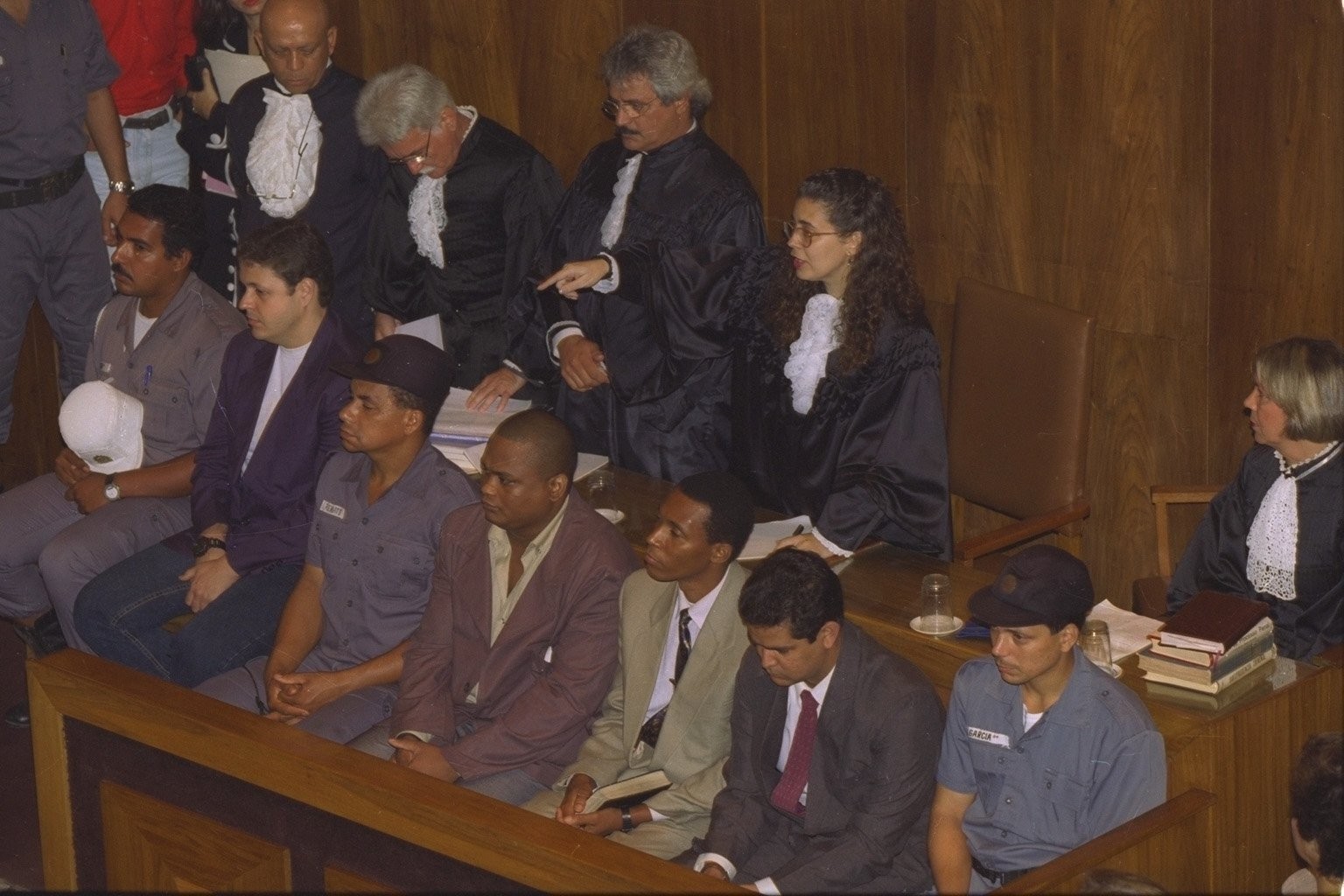 Julgamento de acusados de envolvimento na Chacina da Candelária, em 29 de abril de 1996 — Foto: Custodio Coimbra