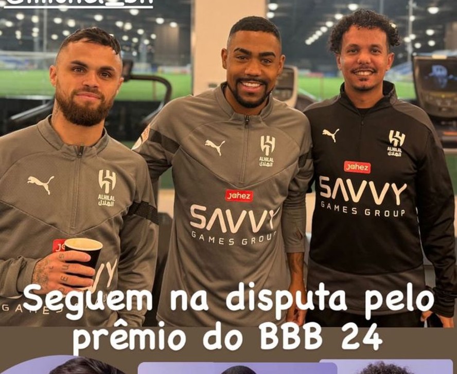 Neymar fez uma postagem no intagram comparando companheiros de clube com participantes do BBB 24