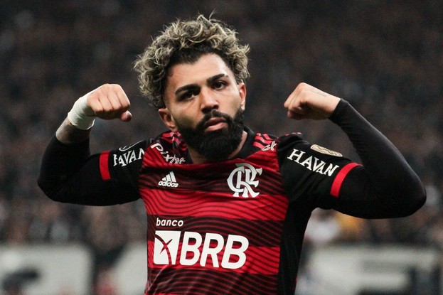 Comemoração de Gabigol, do Flamengo