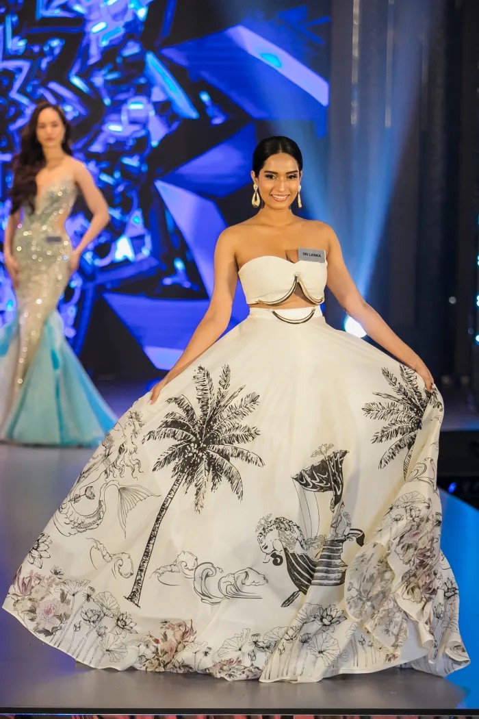 Kavindi Nethmini é o nome do Sri Lanka — Foto: Reprodução/Miss World
