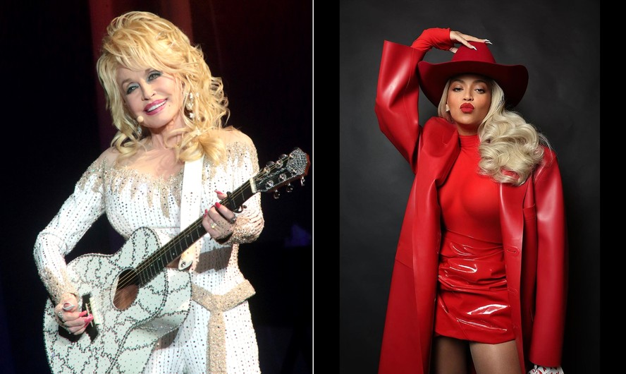 As cantoras Dolly Parton e Beyoncé