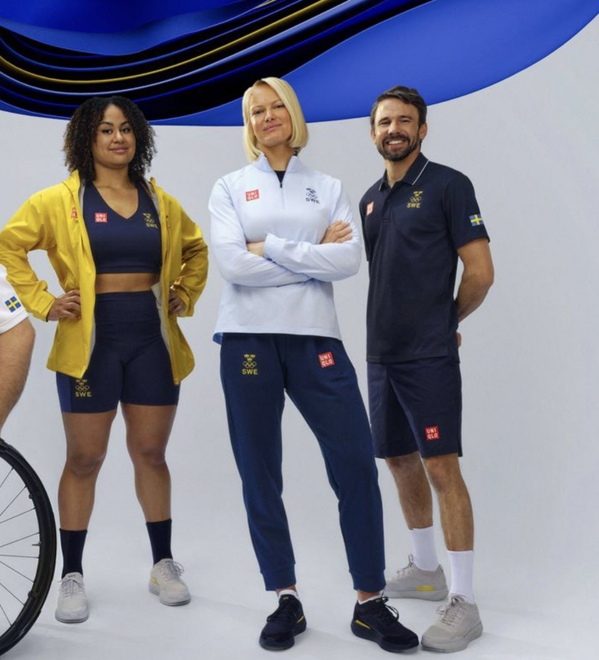 Uniforme da Suécia, nas Olimpíadas de Paris 2024 — Foto: Reprodução